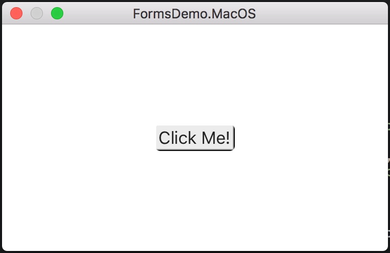 Xamarin Forms macOS demo